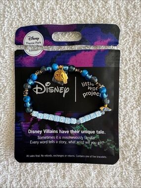 Little Words Project Disney Parks Villains Hades Straight Fire Beaded Bracelet